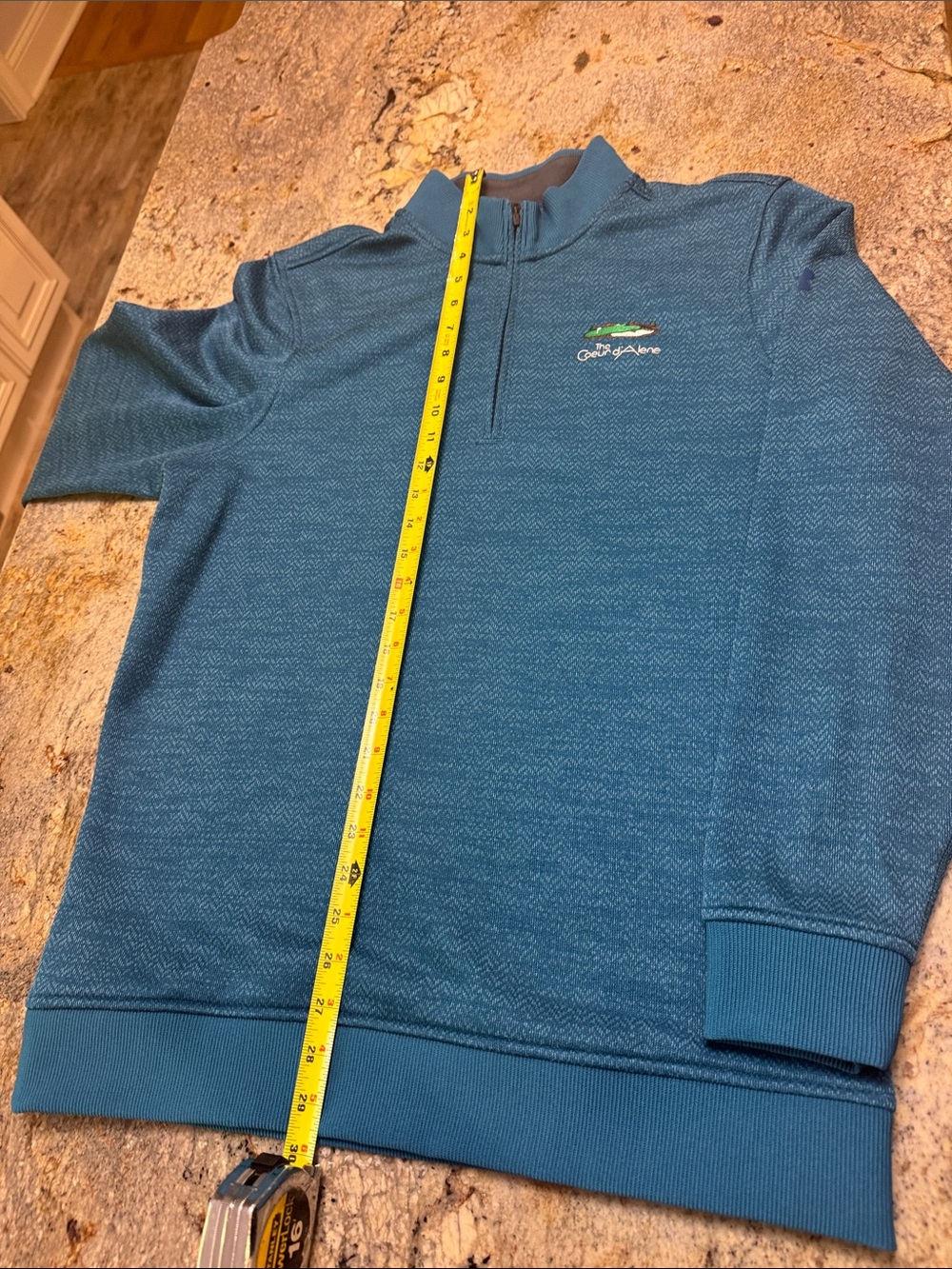 Under Armour Teal Blue ColdGear Fleece pullover. Very warm.
